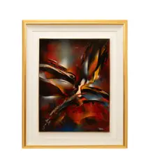 Firebird by Leonardo M. Nierman, acrylic on masonite, sold Jun 2025