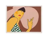 Lady with Hat" - 1980 by Kiki Kogelnik, screenprint on paper, sold Jun 2025