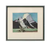 Mt. Robson From Berg Lake (After Lawren Harris) by Nicholas Hornyansky, aquatint on paper, sold Jun 2025