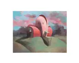 Monument to Self (The Narcissist Retreat)" - 2012 by Gregory Eltringham, oil on canvas, sold Jun 2025
