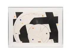 Stone Ridge 1" - 1983 by Al Held, etching on paper, sold Jun 2025