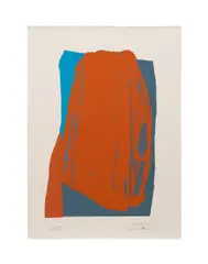 Moro II" - circa 1981 by Larry Zox, screenprint on paper, sold Jun 2025