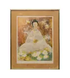 The Blossoms" - 1970 by Vũ Cao Đàm, lithograph on paper, sold Jun 2025