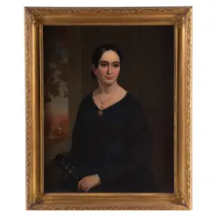 Untitled by James Lambdin, 1943, oil on board, sold Jul 2022