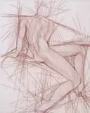 signed etching "Etude by Guillaume Azoulay, etching on paper, sold May 2022
