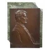 Abraham Lincoln 1809-1865 by Victor David Brenner, bronze plaque, sold Aug 2022