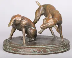Untitled by Eric Parks, Bronze "Two Pointers", sold Oct 2022