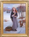 Painting "Winter by Lynn Sanguedolce, oil on canvas, sold Dec 2022