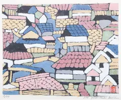 Untitled by Yoshitoshi Mori, Woodblock Print "Osaka," woodblock print on paper, sold Feb 2023