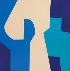 Eclypse (1957) by Fernand Leduc, oil on canvas, sold Dec 2022