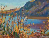 Bark Lake, Near Barry's Bay, Ontario, In the Ottawa Valley by A. Y. Jackson, oil on canvas, sold Dec 2022