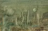 Sans titre (1947) by Marcelle Ferron, oil on card, sold Dec 2022