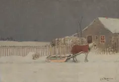 Neige, Canada (Snow, Canada) (circa 1905) by James Wilson Morrice, oil on canvas, sold Dec 2022