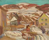 Les éboulements by A. Y. Jackson, oil on panel, sold Dec 2022