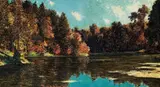 October Lagoon, Penetang Peninsula by Frank Hans Johnston, oil on board, sold Jun 2023