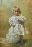 Portrait of Carol by Charlotte Mount Brock Morrell Schreiber, pastel, sold Jun 2023