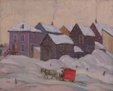 Le Boulanger, Baie-Saint-Paul, circa 1925 by A. Y. Jackson, oil on canvas, sold Jun 2023