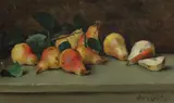 Still Life with Pears by Marc-Aurèle de Foy Suzor-Coté, oil on canvas, sold Jun 2023