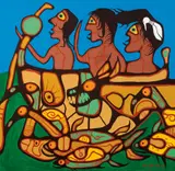 Migrating, 1978 by Norval Morrisseau, acrylic on canvas, sold Dec 2023