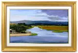 Martha's Vineyard landscape "Menemsha Pond by Robert Oliver, oil on canvas, sold Oct 2023