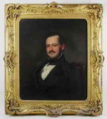unidentified portrait of a gentleman by George Peter Alexander Healy, oil on canvas, sold Nov 2023
