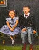 Untitled by Masao Morita, Oil on Canvas Framed 42''x34'' (NAK), sold Jan 2022