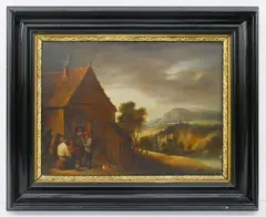 Untitled by David Teniers, Oil on Board. Framed- 22x27'', sold Apr 2022