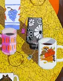 Morning Coffee Painting by Lionel Vance, Oil on cradled panel. Measures 14x11''. Wire on verso, sold Jun 2022