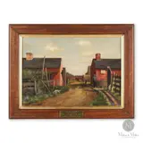 Painting of "Old Fort Toronto by Jean E. Geeson, Oil on canvas., sold Oct 2023