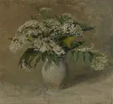 Still Life with Eucalyptus Flowers by Frans Oerder, oil on canvas mounted on board, sold May 2022