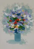 Abstract Still Life by George Boys, oil over watercolour on paper, sold May 2022