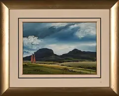 Expansive Cape Landscape by Johan Smith, oil on canvas board, sold Jul 2022