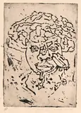 Self Portrait III by Shimane Seemise, etching, sold Jul 2022