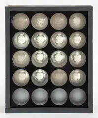 Untitled by John Willenbecher, mixed media construction wall sculpture, sold Jun 2023