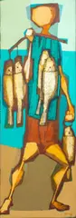 Untitled by Glênio Bianchetti, circa 1976, acrylic painting on board, sold Jul 2023