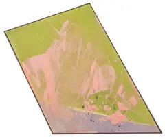 Untitled by Darryl Hughto, 1977, acrylic painting on polygon-form canvas, sold Jul 2023