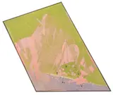 Untitled by Darryl Hughto, 1977, acrylic painting on polygon-form canvas, sold Jul 2023