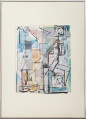 Untitled by Robert Barnard, 1991, watercolor painting on paper, sold Jul 2023