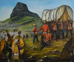 'Captain Reginald Younghusband with Remnants of C by William Watson Race, 1977, oil on canvas, offered Aug 2024