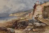 Robin Hoods Bay by William Carter, watercolour, offered Aug 2024