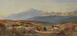 Mountainous Scene with Cattle by William Leighton Leitch, 1871, watercolour, offered Aug 2024