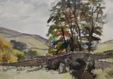 Derbyshire Landscape by John Chirnside, 1960, watercolour, offered Aug 2024
