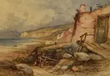 Robin Hoods Bay by William Carter, watercolour, offered Jul 2024