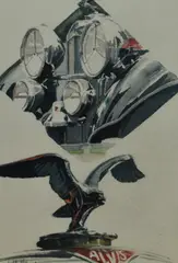 Alvis' of automobilia interest, 'Welsh Waters by Jill Healing, watercolor, offered Jul 2024