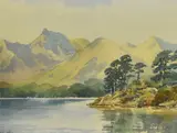 Derwentwater and the Coledale fells from Calf by E.Grieg Hall, watercolour, offered Jul 2024