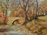 Artle Beck Bridge, Littledale near Brookhouse by W.B. Clarkson, 1977, oil on board, offered Jul 2024