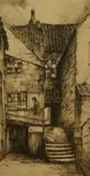 Woreley Boat Steps by Peter Monks, pencil, offered Jul 2024