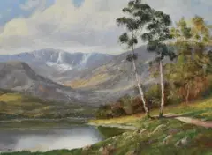 Loch Morlich (Glen More, Cairngorms) by Jack R. Mould, oil on canvas, offered Jun 2024
