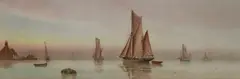 A maritime landscape depicting a fishing fleet by Garman Morris, watercolour, offered Jun 2024