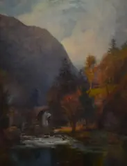 A river scene in autumn by Samuel Towers, watercolour, offered Jun 2024